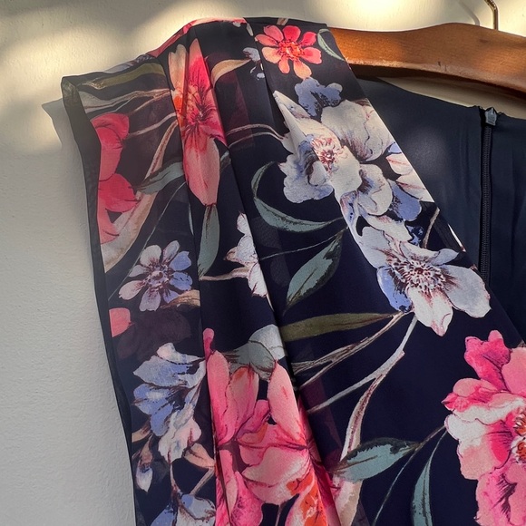 ELIZA J Obi Floral Print High/Low Dress Size 14 Petite - Picture 11 of 17